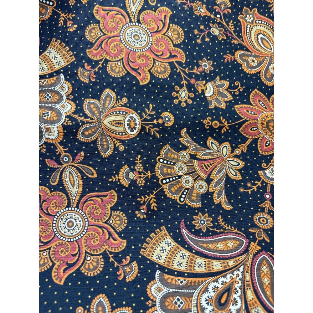 Andover Fabric by Kathy Hall Paisley Floral Print Cotton 1/2 yard x 44"